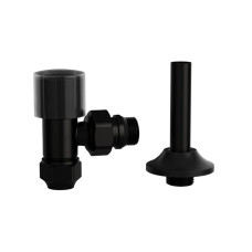 Кран радіаторний ASG нижній кутовий 1/2" Black Smart