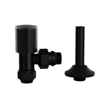 Кран радіаторний ASG верхній 1/2" кутовий Black Smart