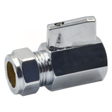 Кран шаровый Comisa d15x1/2" ВР мини хромированный