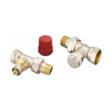 Комплект радіаторних кранів Danfoss 1/2" прямий Ду 15 (термокран RA-N RA-N 013G0014 + RLV-15 003L0144)