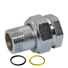 Американка пряма Pattaroni 1 1/2" ВЗ нікельована