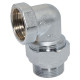 Американка никелированная угловая Pattaroni 1/2" (под прокладку)