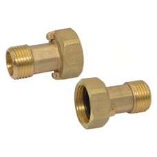 Штуцер для лічильника латунний Pattaroni 1/2"x3/4" ЗВ (пара)