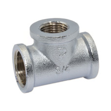 Трійник редукційний хромований Pattaroni 3/4"x1/2"x3/4"