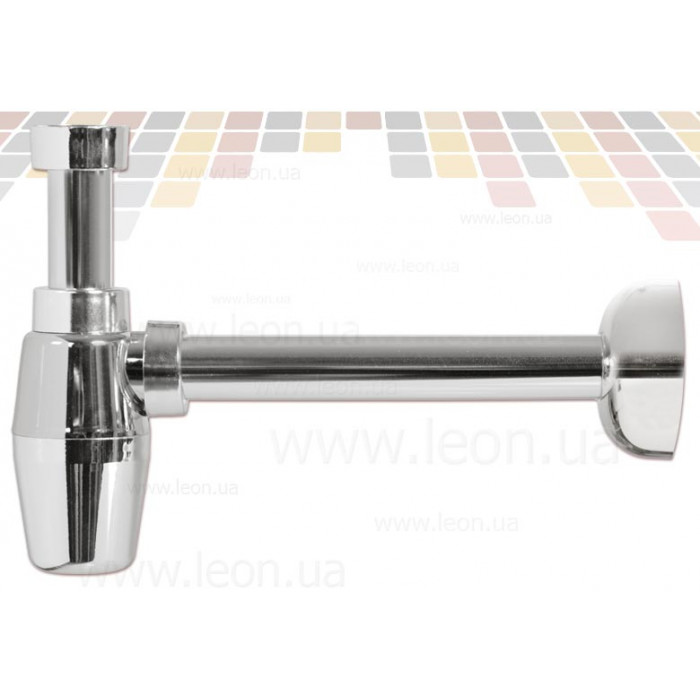 Сифон пластиковий хромований для умивальника під автопробку Ghidini d32x1 1/4"