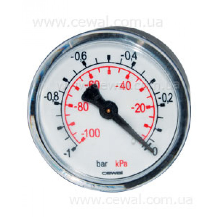 Манометр фронтальний Cewal d40 1/8"-1 бар (вакуум)