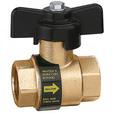 Шаровый кран Caleffi Ballstop со встроеннным обратным клапаном 1"