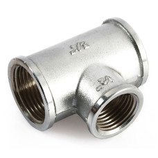 Трійник редукційний хромований General Fittings 1"x1/2"x1" ВВВ