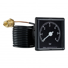 Манометр капілярний квадратний Cewal IQ 52 P 52 X 52 мм 1/4" 6 бар L= 1500 мм