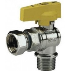 Кран газовый шаровый угловой Bianchi 1/2"Нх1/2"В с накидной гайкой