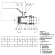 Кран-американка Quality Professional 1 1/2" прямой