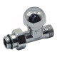 Кран радіаторний Tiemme 1/2" ЗЗ прямий хромований