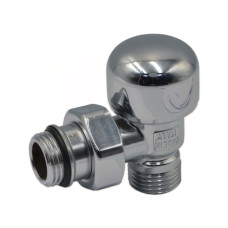 Кран радіаторний Tiemme 1/2" ЗЗ кутовий хромований
