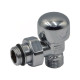 Кран радіаторний Tiemme 1/2" ЗЗ кутовий хромований