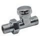 Кран радиаторный отсекающий  Tiemme 1/2" НН угловой хромированный